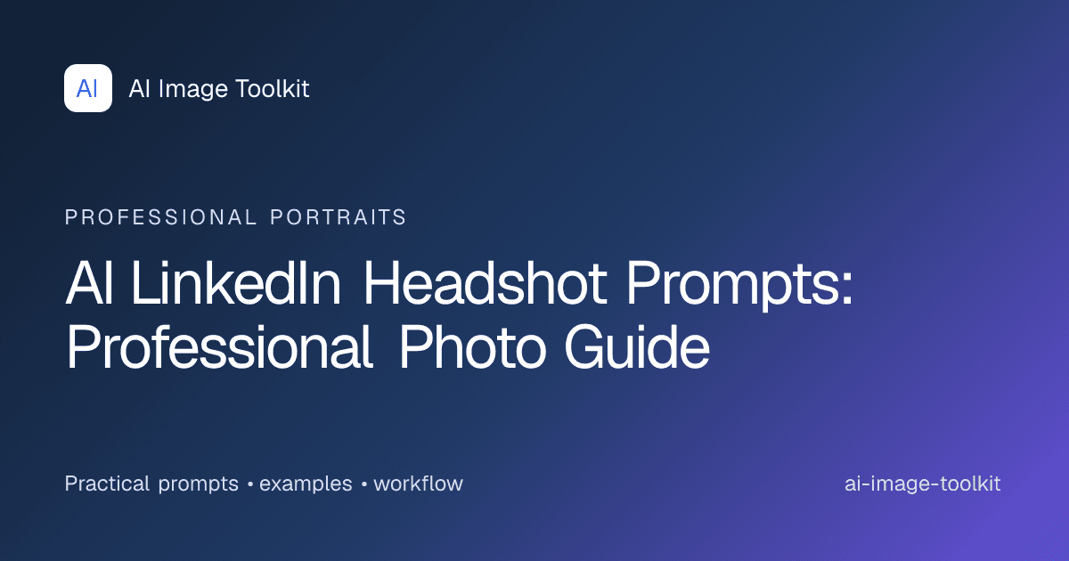 AI LinkedIn Headshot Prompts: Professional Photo Guide