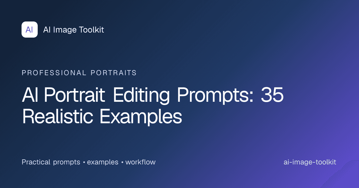 AI Portrait Editing Prompts: 35 Realistic Examples