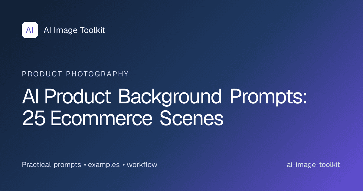 AI Product Background Prompts: 25 Ecommerce Scenes