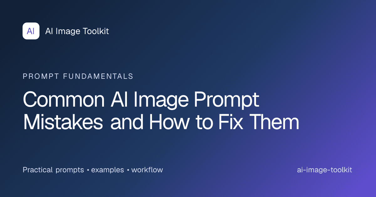 Common AI Image Prompt Mistakes and How to Fix Them