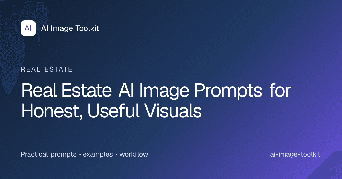 Real Estate AI Image Prompts for Honest, Useful Visuals