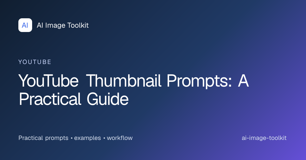 YouTube Thumbnail Prompts: A Practical Guide